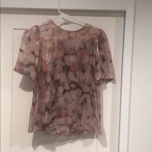 Kate Spade Champagne Bubble Sheer Shirt